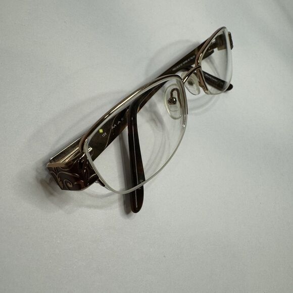 MARCHON TRES JOLIE 133 TOFFEE GOLD HAVANA AUTHENTIC FRAMES EYEGLASSES 53-18-135 - Picture 1 of 12